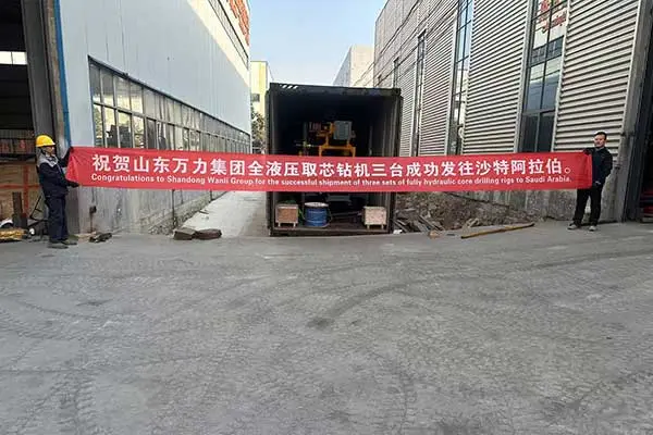 Three fully hydraulic coring rigs were successfully shipped to Saudi Arabia.