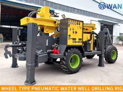 Wheeled water well drill