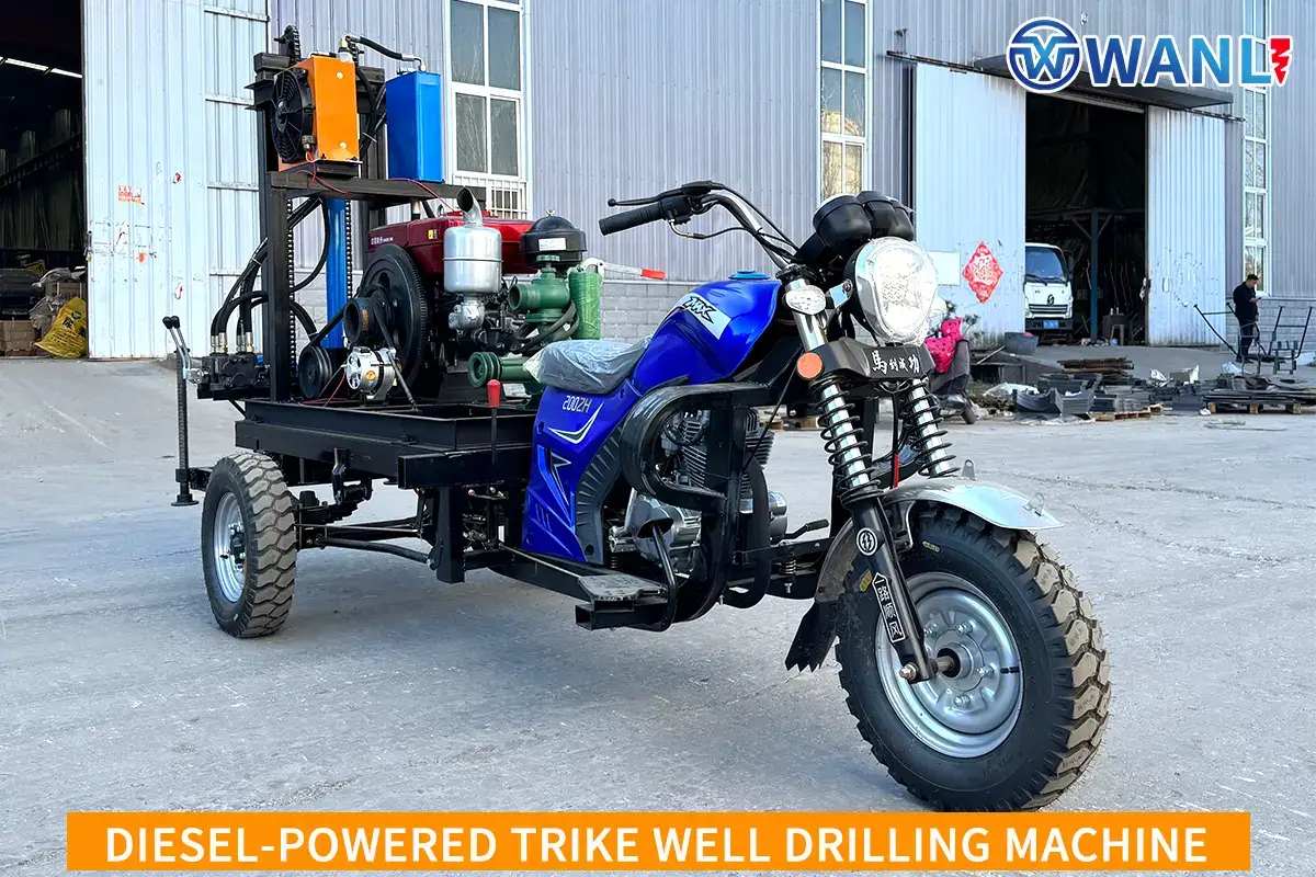 Diesel-Powered Trikewell Drilling Machine