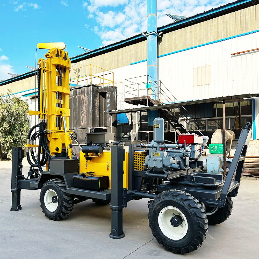 Deep Hole Water Well Drilling Rig With Mud Pump  Underground Borehole Machine Equipments