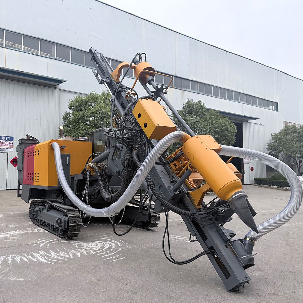 Integrated automatic down the hole drilling rig