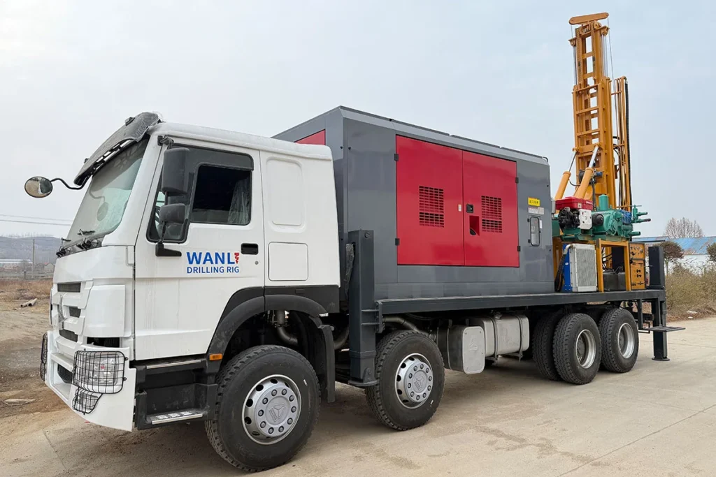 mobile drilling rig with wheels